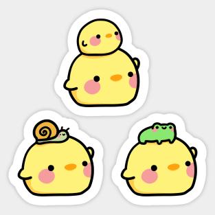 Cute ducks set Sticker